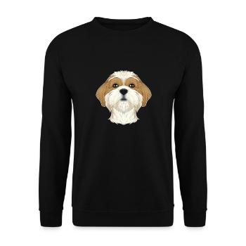 Shih Tzu Amant I Amoureux des chiens I Shih Tzu - Sweat-shirt Unisexe - noir - Devant - Alina (178cm) & Michal (187cm)