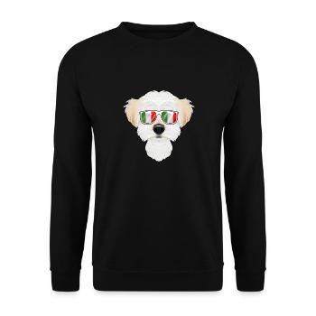 Lunettes de soleil Maltese Italy I drapeau italien - Sweat-shirt Unisexe - noir - Devant - Alina (178cm) & Michal (187cm)