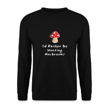 Mushroom Hunting Eating Vegetables Nature - Unisex Sweatshirt - black - Front - Alina (178cm) & Michal (187cm)