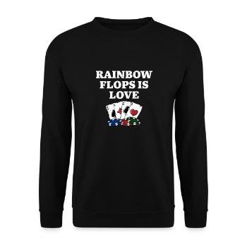 Rainbow Flops est Love Gambler Poker Gambling - Sweat-shirt Unisexe - noir - Devant - Alina (178cm) & Michal (187cm)