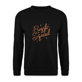 Puzzle Squad Jigsaw Hobby Puzzling - Unisex Sweatshirt - black - Front - Alina (178cm) & Michal (187cm)