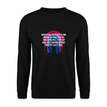 Bisexual is Being Attracted Bi LGBTQ Bi Pride - Unisex Sweatshirt - black - Front - Alina (178cm) & Michal (187cm)