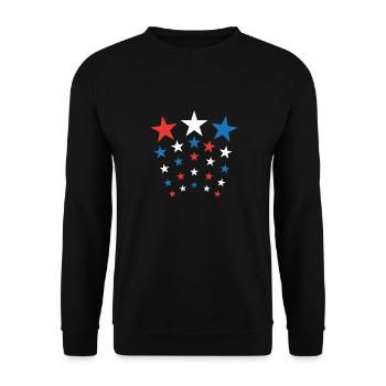 Red White Blue Stars Memorial Day Fourth of July A - Unisex Sweatshirt - black - Front - Alina (178cm) & Michal (187cm)