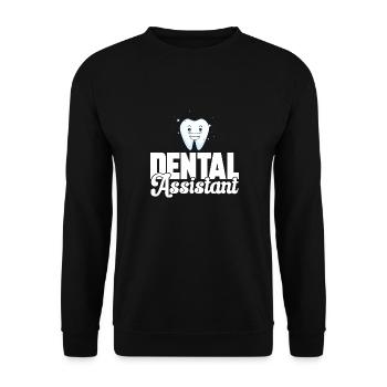 Dental assistant Dental assistant - Unisex Sweatshirt - black - Front - Alina (178cm) & Michal (187cm)
