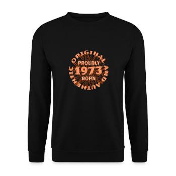 1973 - Unisex Pullover - Schwarz - Vorne - Alina (178cm) & Michal (187cm)