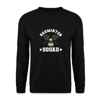Shuttlecock Badminton Hobby Sports Tournament - Unisex Sweatshirt - black - Front - Alina (178cm) & Michal (187cm)