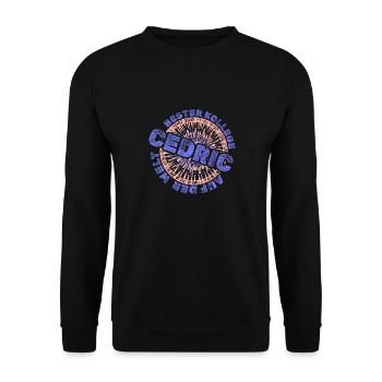 Geschenk für Cedric - Unisex Pullover - Schwarz - Vorne - Alina (178cm) & Michal (187cm)