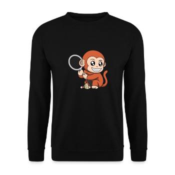 Raquette de badminton Cute Monkey Hobby Sports - Sweat-shirt Unisexe - noir - Devant - Alina (178cm) & Michal (187cm)