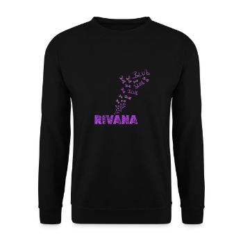 Spaßig Rivana - Unisex Pullover - Schwarz - Vorne - Alina (178cm) & Michal (187cm)