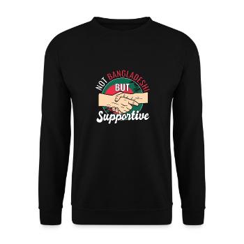 Not Bangladeshi But Supportive Country Travel - Unisex Sweatshirt - black - Front - Alina (178cm) & Michal (187cm)