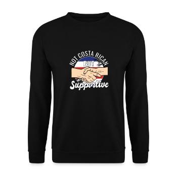 Pas costaricain mais voyageur de campagne solidaire - Sweat-shirt Unisexe - noir - Devant - Alina (178cm) & Michal (187cm)