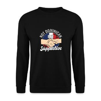 Pas dominicain mais un voyageur solidaire Domican - Sweat-shirt Unisexe - noir - Devant - Alina (178cm) & Michal (187cm)