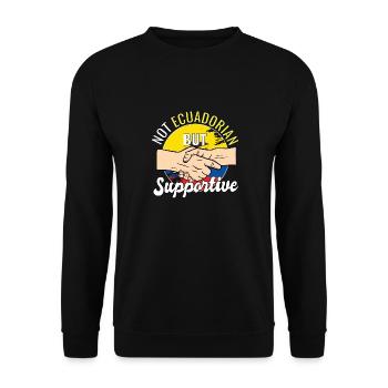 Pas équatorien mais un voyageur de campagne solidaire - Sweat-shirt Unisexe - noir - Devant - Alina (178cm) & Michal (187cm)