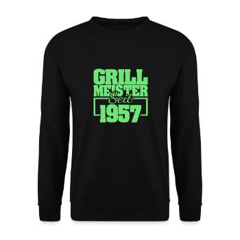 1957 - Unisex Pullover - Schwarz - Vorne - Alina (178cm) & Michal (187cm)