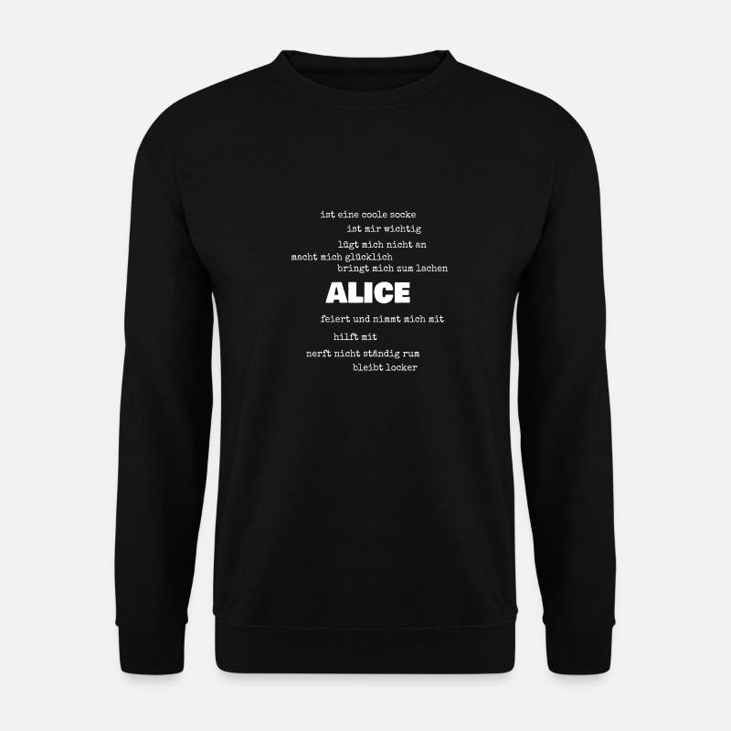 Alice - Unisex Pullover - Schwarz