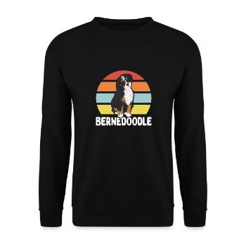 Bernedoodle Dog - Unisex Sweatshirt - black - Front - Alina (178cm) & Michal (187cm)