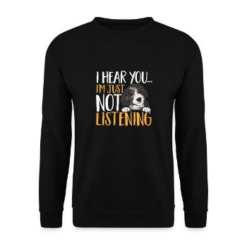 Bernedoodle Dog - Unisex Sweatshirt - black - Front - Alina (178cm) & Michal (187cm)