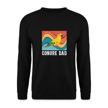 Parakeet Parrot Parakeet Bird - Unisex Sweatshirt - black - Front - Alina (178cm) & Michal (187cm)