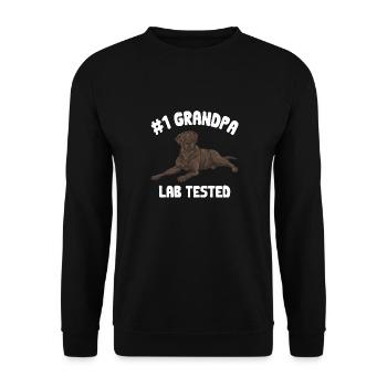 Chien Labrador Retriever brun chocolat - Sweat-shirt Unisexe - noir - Devant - Alina (178cm) & Michal (187cm)