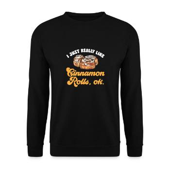 Cinnamon roll - Unisex Sweatshirt - black - Front - Alina (178cm) & Michal (187cm)
