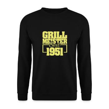 1951 - Unisex Pullover - Schwarz - Vorne - Alina (178cm) & Michal (187cm)