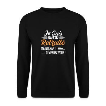 I'm Soon to Retire - Gift for Future Retirees - Unisex Sweatshirt - black - Front - Alina (178cm) & Michal (187cm)