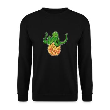 Ananas - Unisex Pullover - Schwarz - Vorne - Alina (178cm) & Michal (187cm)