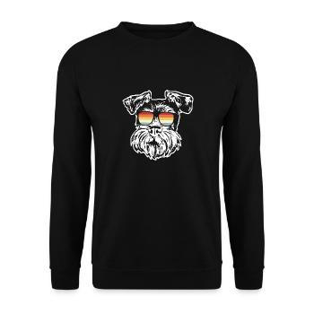 Schnauzer nain Chien Schnauzer - Sweat-shirt Unisexe - noir - Devant - Alina (178cm) & Michal (187cm)