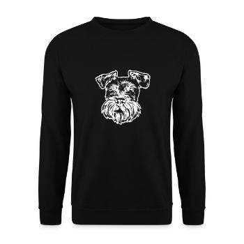 Schnauzer nain Chien Schnauzer - Sweat-shirt Unisexe - noir - Devant - Alina (178cm) & Michal (187cm)