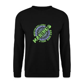 Marinus as an employee - Unisex Sweatshirt - black - Front - Alina (178cm) & Michal (187cm)