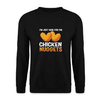Chicken Nuggets - Unisex Sweatshirt - black - Front - Alina (178cm) & Michal (187cm)