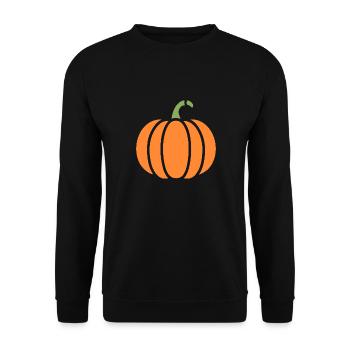 Kürbis - Unisex Pullover - Schwarz - Vorne - Alina (178cm) & Michal (187cm)