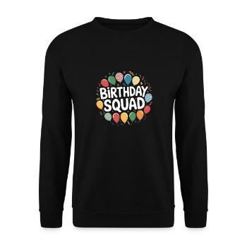 Birthday Squad - Unisex Sweatshirt - black - Front - Alina (178cm) & Michal (187cm)