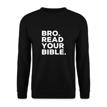 Bro, read your Bible Statement of Faith - Unisex Sweatshirt - black - Front - Alina (178cm) & Michal (187cm)