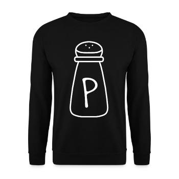 Pepper Shaker Matching Halloween - Unisex Sweatshirt - black - Front - Alina (178cm) & Michal (187cm)
