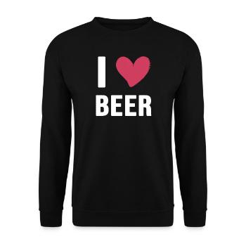 beer i love beer beer garden - Unisex Sweatshirt - black - Front - Alina (178cm) & Michal (187cm)