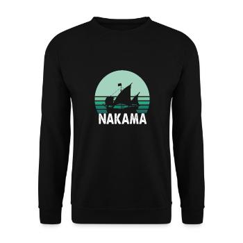 Nakama Pirate bateau anime - Sweat-shirt Unisexe - noir - Devant - Alina (178cm) & Michal (187cm)