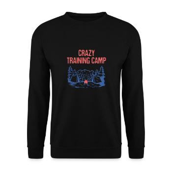 Crazy Training Camp Drôle Camping Humour Camper - Sweat-shirt Unisexe - noir - Devant - Alina (178cm) & Michal (187cm)