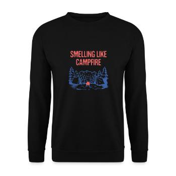 Sentir comme un feu de camp Drôle De Camping Humour Camper - Sweat-shirt Unisexe - noir - Devant - Alina (178cm) & Michal (187cm)
