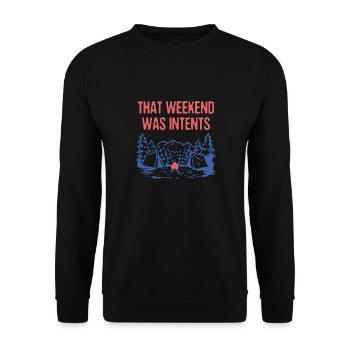 That Weekend Was Intents Camping Vacation Camper - Unisex Sweatshirt - black - Front - Alina (178cm) & Michal (187cm)