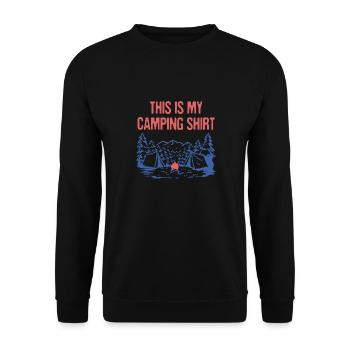 C’est mon camp de camping-shirt drôle camp d’humour de camp - Sweat-shirt Unisexe - noir - Devant - Alina (178cm) & Michal (187cm)