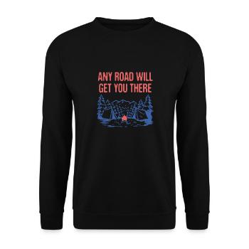 N’importe quelle route vous y mènera Randonnée Randonnée Mountain Hiker - Sweat-shirt Unisexe - noir - Devant - Alina (178cm) & Michal (187cm)