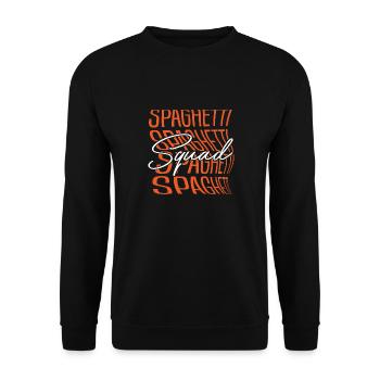 Spaghetti Squad Pâtes Nouilles Cuisine italienne - Sweat-shirt Unisexe - noir - Devant - Alina (178cm) & Michal (187cm)