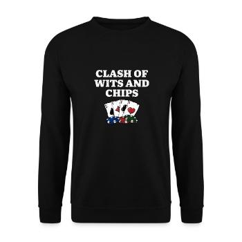 Clash of Wits and Chips Poker Contest Poker - Unisex Sweatshirt - black - Front - Alina (178cm) & Michal (187cm)