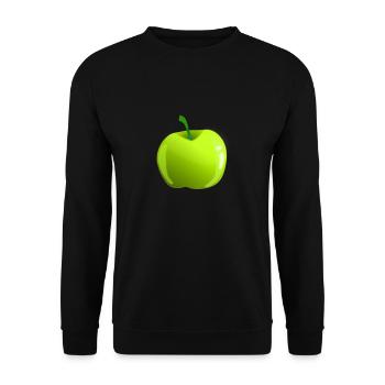Apple - Unisex Sweatshirt - black - Front - Alina (178cm) & Michal (187cm)