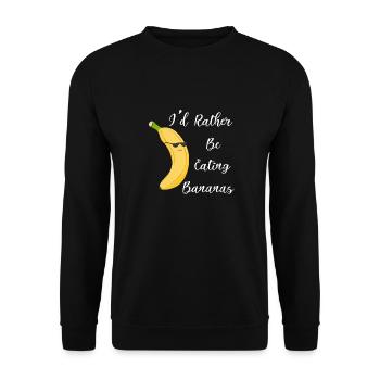 Banane essen gesundes Essen Exotische Früchte - Unisex Pullover - Schwarz - Vorne - Alina (178cm) & Michal (187cm)