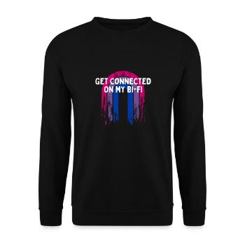Connectez-vous sur My Bi-Fi Bi-Fi Bisexual Friends Bi Bi - Sweat-shirt Unisexe - noir - Devant - Alina (178cm) & Michal (187cm)