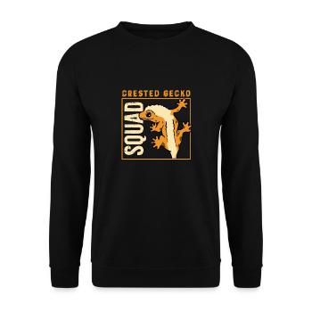 Gecko Squad Cute Lizard Crested Geckos Wildlife - Unisex Sweatshirt - black - Front - Alina (178cm) & Michal (187cm)