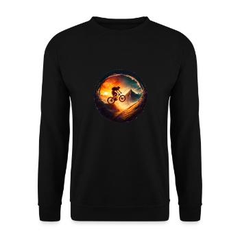 Mountainbike BMX MTB Fahrrad Street Trial Outdoor - Unisex Pullover - Schwarz - Vorne - Alina (178cm) & Michal (187cm)