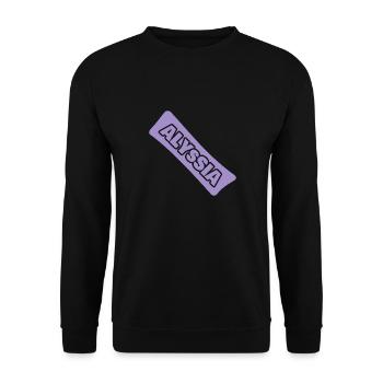 Geburt Alyssia - Unisex Pullover - Schwarz - Vorne - Alina (178cm) & Michal (187cm)